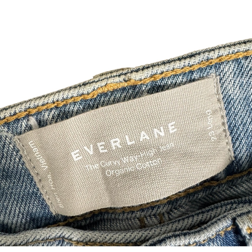 Everlane The Curvy Way High Jean Light Wash Organic Cotton Denim 23 Long - Picture 6 of 6